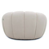 Divani Casa Yolonda - Modern Curved Beige Fabric Chair