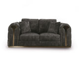 Divani Casa Dosie - Transitional Grey Velvet Sofa Set - Home Elegance USA