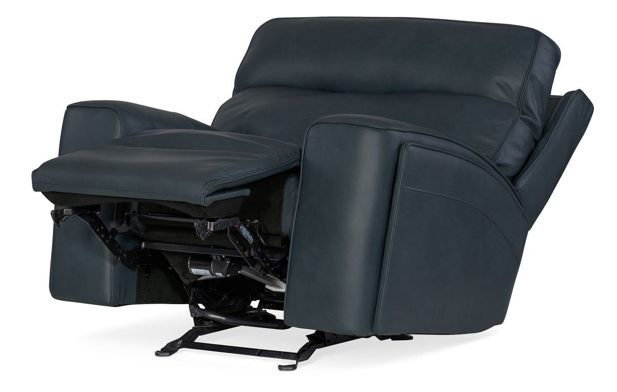 Riverton Power Gliding Recliner With Power Headrest/Lumbar - Blue by Hooker Furniture - View 5