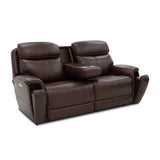 Walker Power Reclining Loveseat With Power Headrest & Lumbar - Dark Brown | Flexsteel