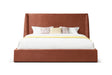 Queen Roma - Modern Burnt Orange Microfiber Upholstered Bed - View Image 1