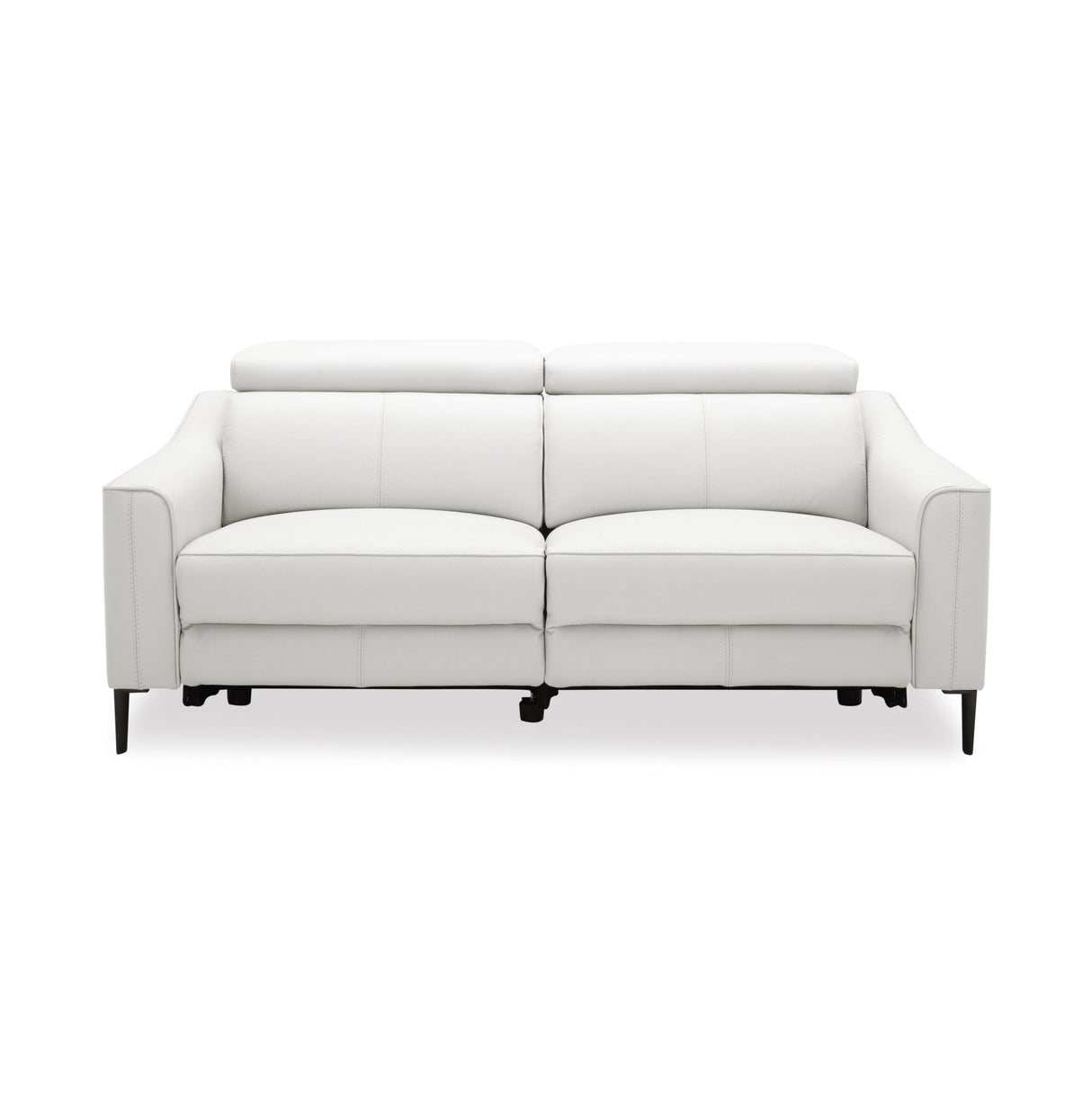 Divani Casa Eden - Modern White Leather Sofa With 2 Recliners - VGKV - KM.5012 - SOFA - WHT - Home Elegance USA - 1