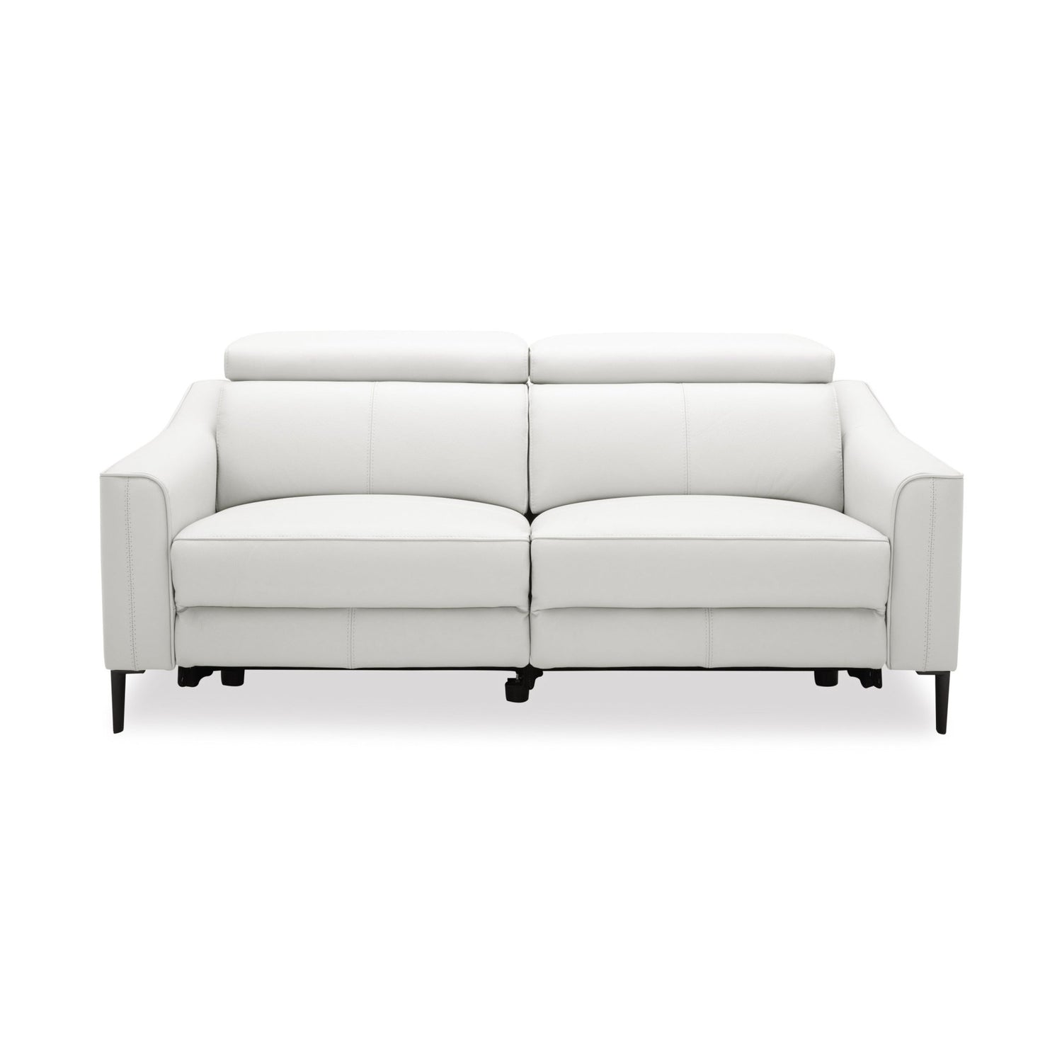 Divani Casa Eden - Modern White Leather Loveseat With 2 Recliners | Home Elegance USA