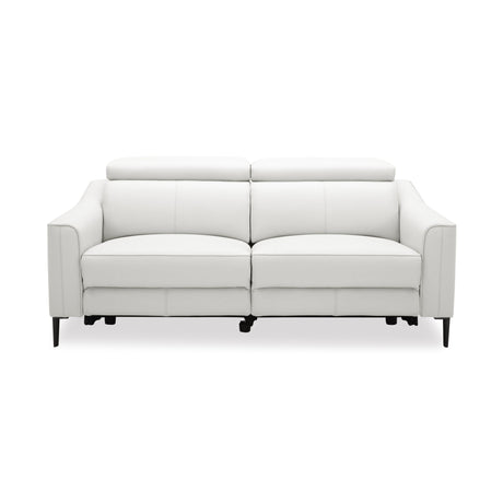 Divani Casa Eden - Modern White Leather Loveseat With 2 Recliners | Home Elegance USA