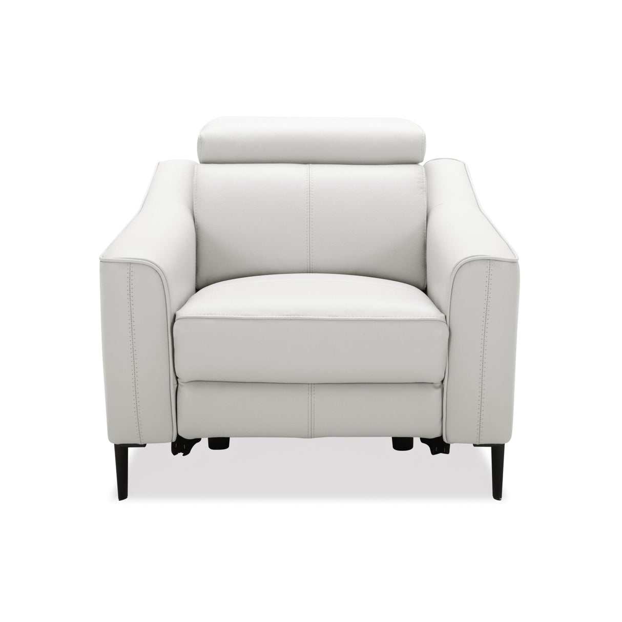 Divani Casa Eden - Modern White Leather Recliner Chair - VGKV - KM.5012 - CHR - WHT - Home Elegance USA - 1