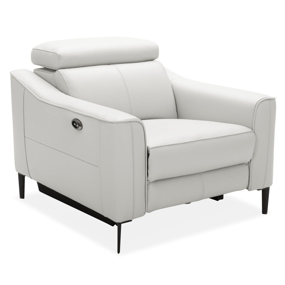 Divani Casa Eden - Modern White Leather Recliner Chair