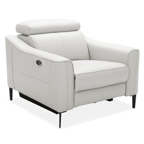 Divani Casa Eden - Modern White Leather Recliner Chair