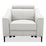 Divani Casa Eden - Modern White Leather Recliner Chair