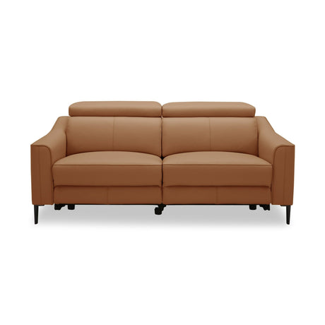 Divani Casa Eden - Modern Camel Leather Sofa With 2 Recliners - VGKV - KM.5012 - SOFA - CML - Home Elegance USA - 1