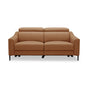 Divani Casa Eden - Modern Camel Leather Sofa With 2 Recliners | Home Elegance USA