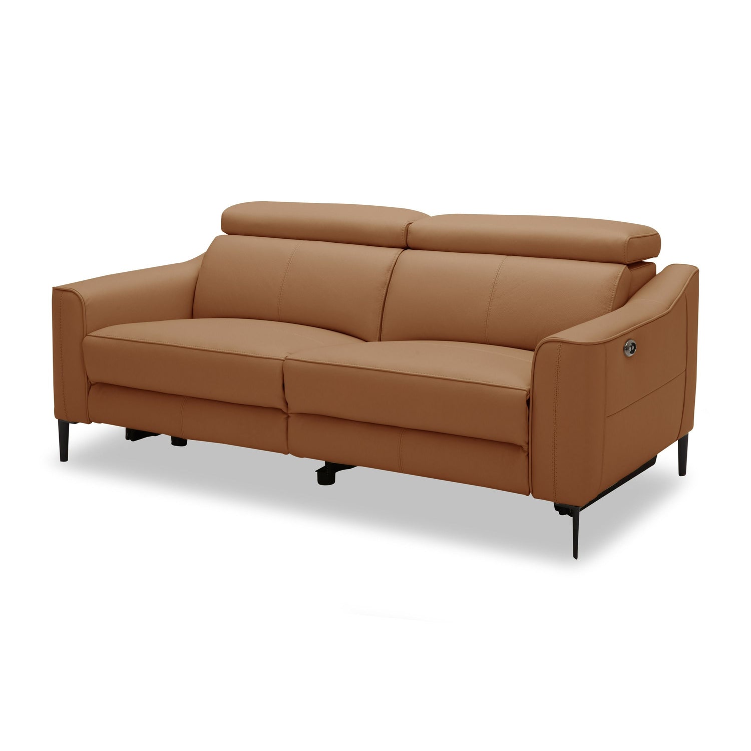 Divani Casa Eden - Modern Camel Leather Loveseat With 2 Recliners | VIG | Home Elegance USA