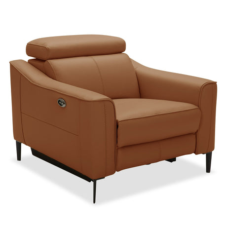 Divani Casa Eden - Modern Camel Leather Recliner Chair