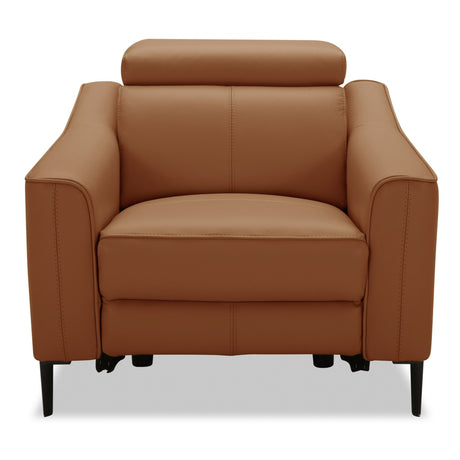 Divani Casa Eden - Modern Camel Leather Recliner Chair