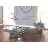 Acme - Noralie Coffee Table 81465 Mirrored & Faux Diamonds