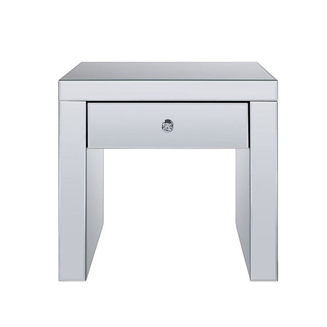 Acme - Noralie End Table 81477 Mirrored & Faux Diamonds