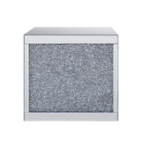 Acme - Noralie End Table 81477 Mirrored & Faux Diamonds