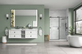 72*23*21in Wall Hung Doulble Sink Bath Vanity Cabinet Only in Bathroom Vanities without Tops - W1272109640 - image - 2