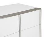Cartier - Modern White + Stainless Steel Dresser - View Image 1