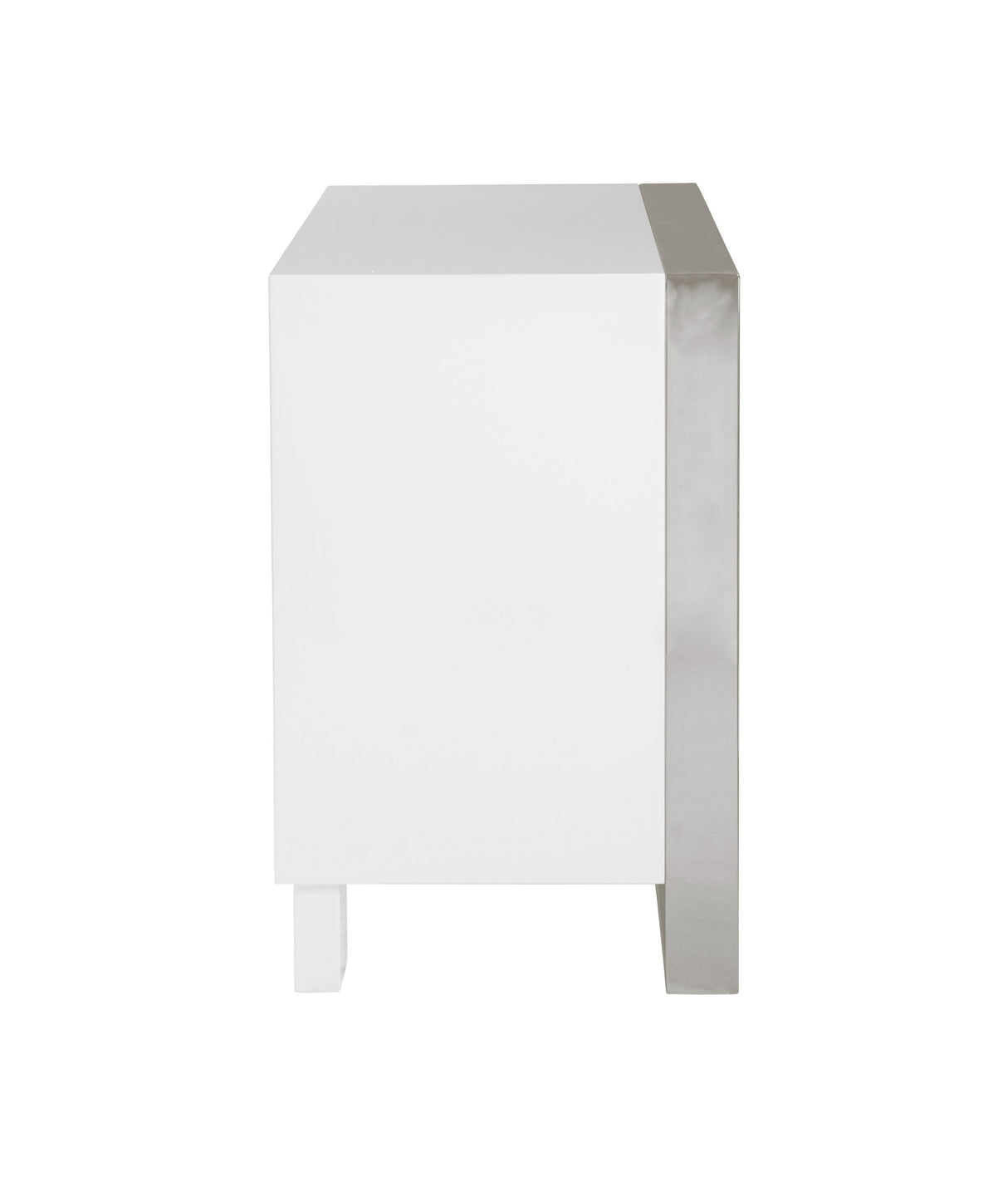 Cartier - Modern White + Stainless Steel Dresser - View Image 1