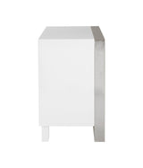 Cartier - Modern White + Stainless Steel Dresser - View Image 1