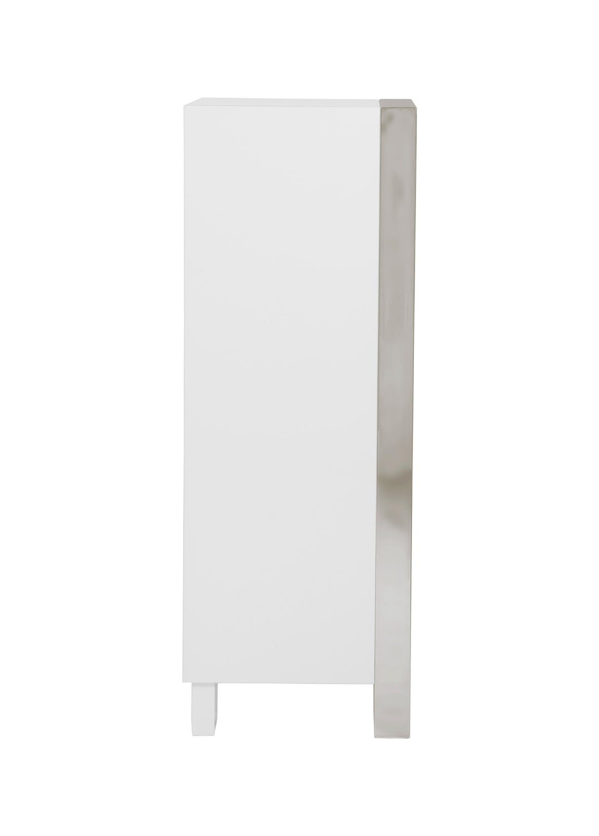 Cartier - Modern White + Stainless Steel Chest - View Image 1