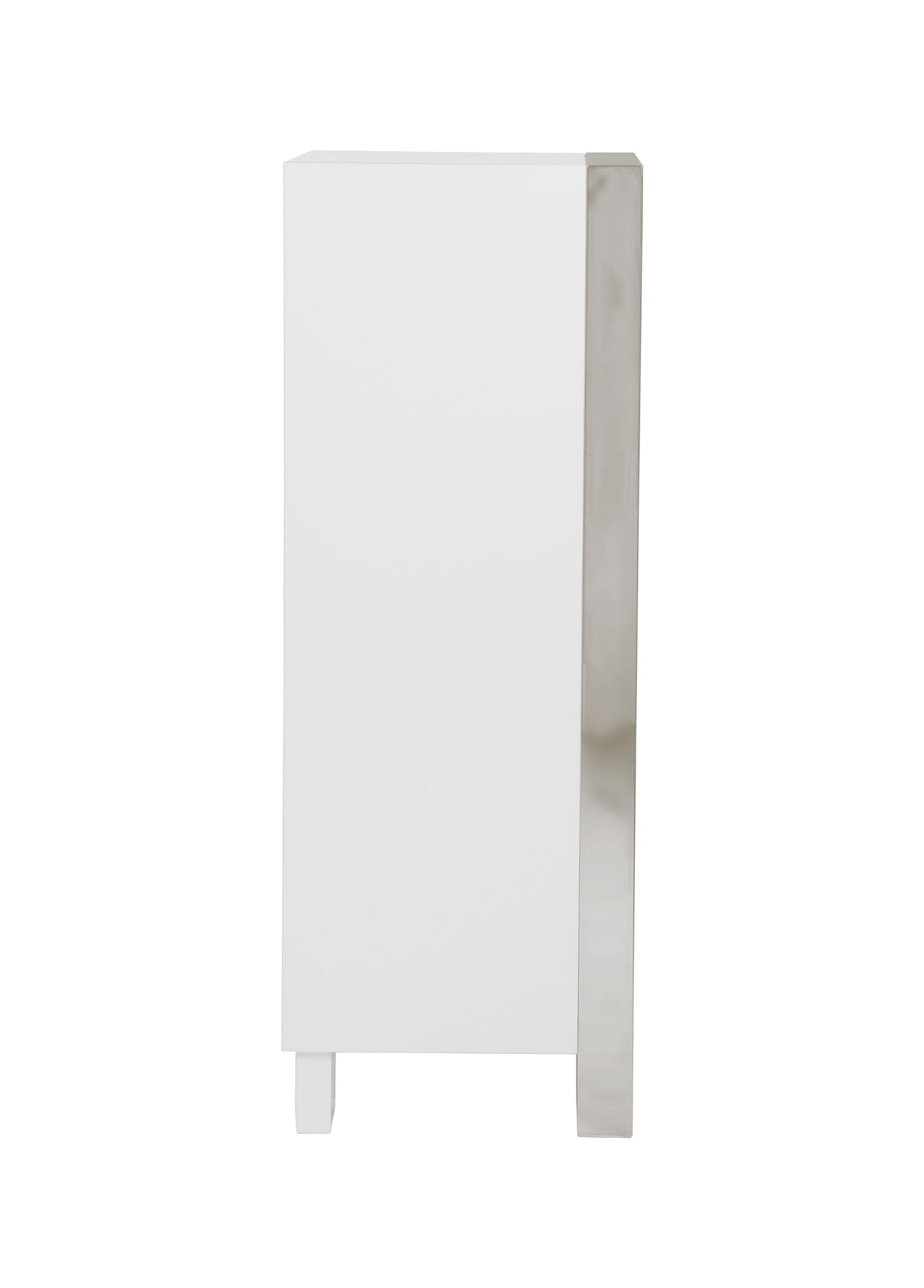 Cartier - Modern White + Stainless Steel Chest - View Image 1