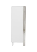 Cartier - Modern White + Stainless Steel Chest - View Image 1