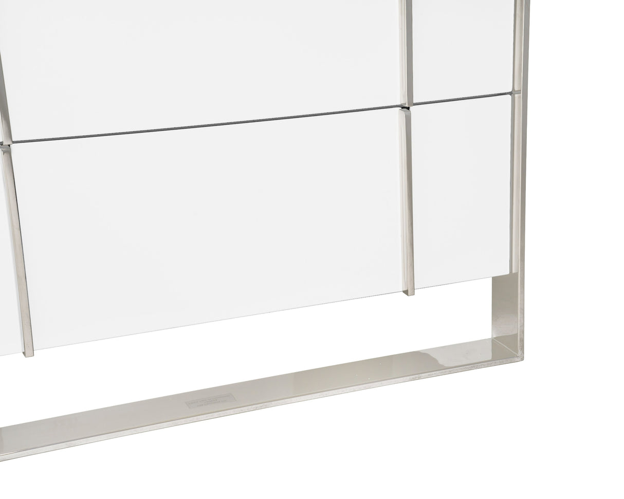 Cartier - Modern White + Stainless Steel Chest - View Image 1