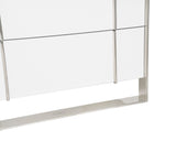 Cartier - Modern White + Stainless Steel Chest - View Image 1