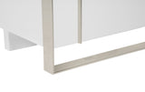 Cartier - Modern White + Stainless Steel Chest - View Image 1