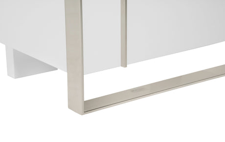 Cartier - Modern White + Stainless Steel Chest - View Image 1