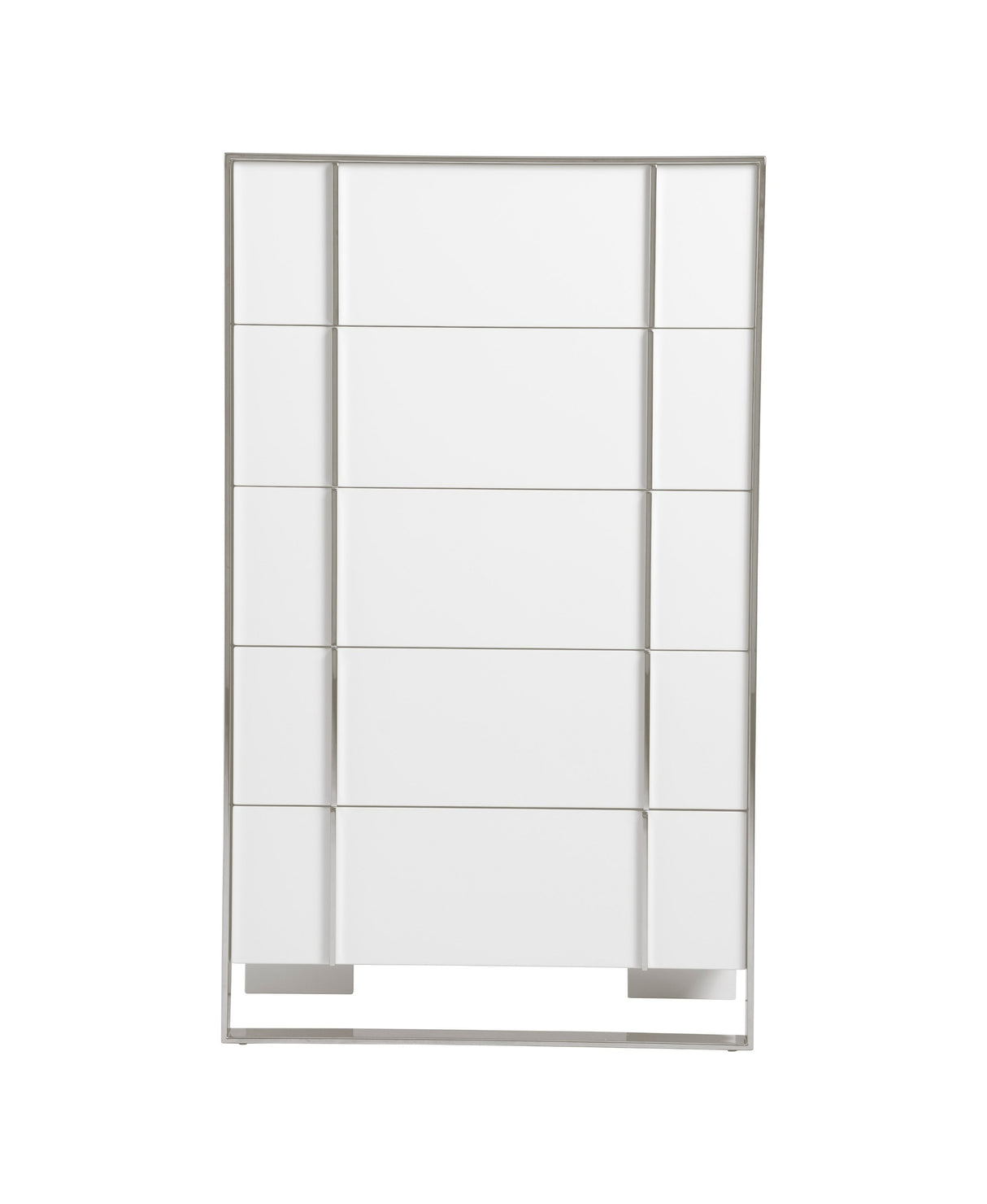 Cartier - Modern White + Stainless Steel Chest - View Image 1