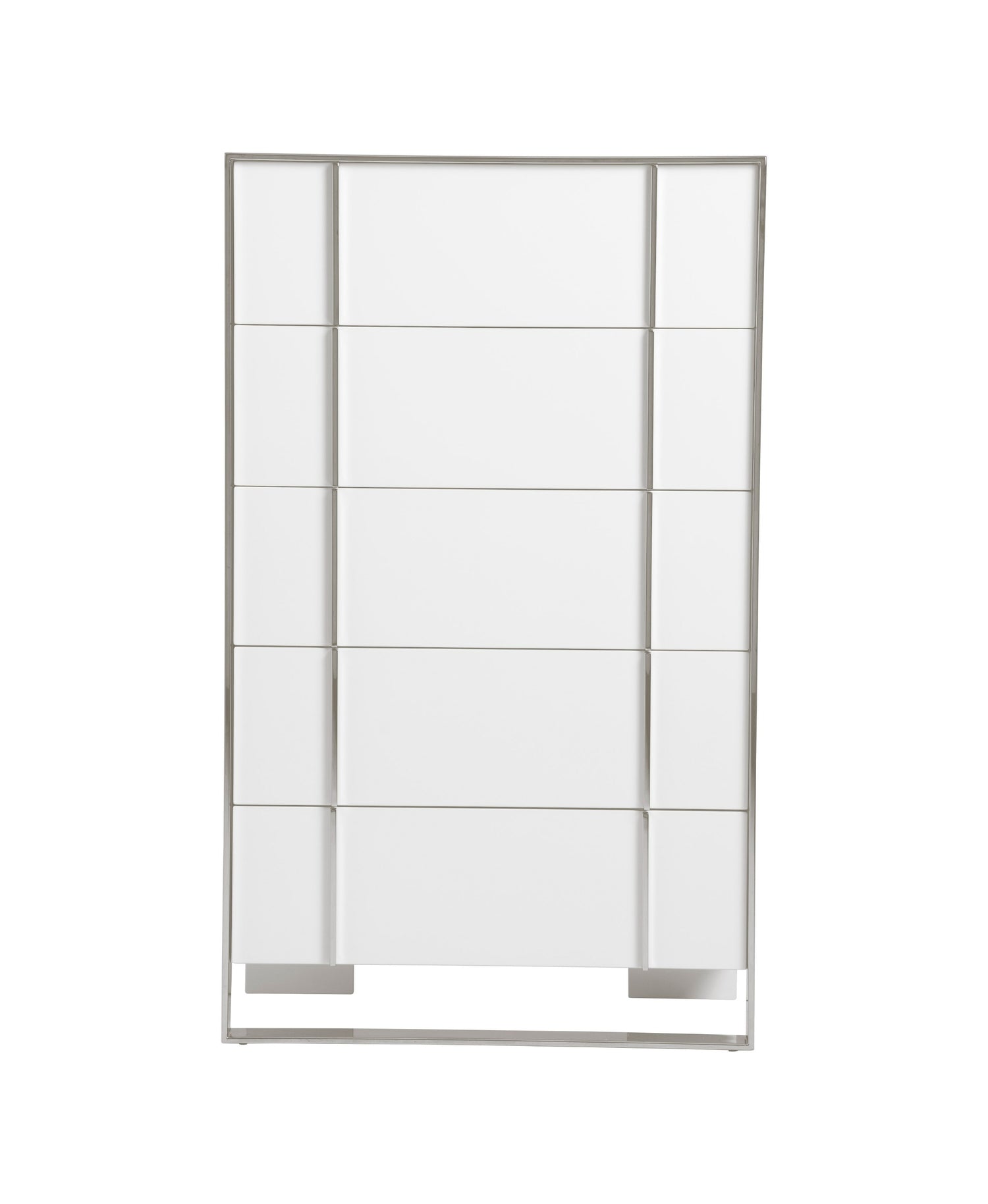 Cartier - Modern White + Stainless Steel Chest - View Image 1