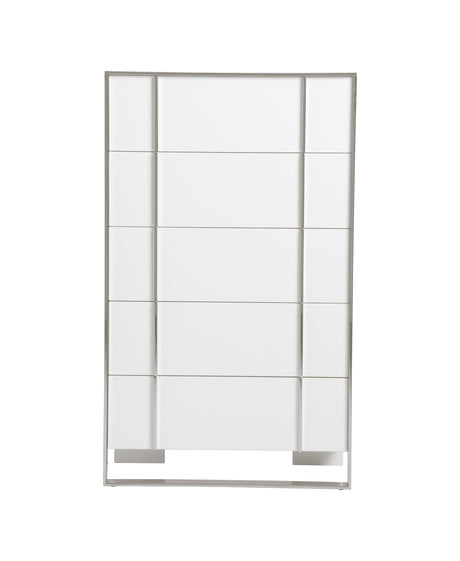 Cartier - Modern White + Stainless Steel Chest - View Image 1