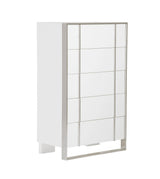 Cartier - Modern White + Stainless Steel Chest - View Image 1