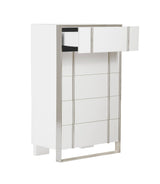 Cartier - Modern White + Stainless Steel Chest - View Image 1