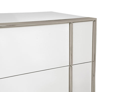 Cartier - Modern White + Stainless Steel Chest - View Image 1