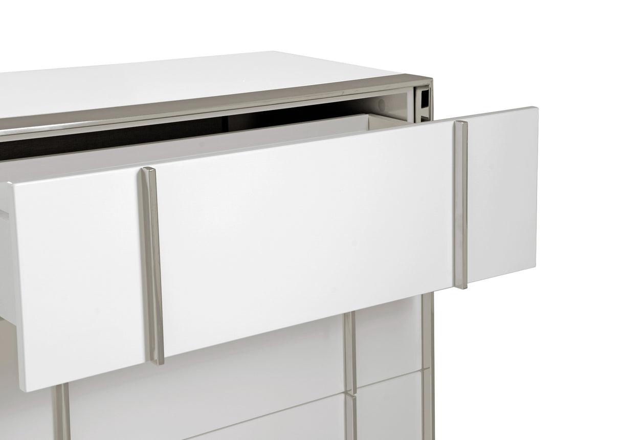 Cartier - Modern White + Stainless Steel Chest - View Image 1