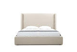 Queen Byrne - Modern Beige Fabric Bed - View Image 1