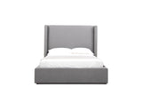 Queen Byrne - Modern Grey Fabric Bed - View Image 1