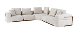 Divani Casa Simone - Modern Off-White Fabric Sectional Sofa - Home Elegance USA