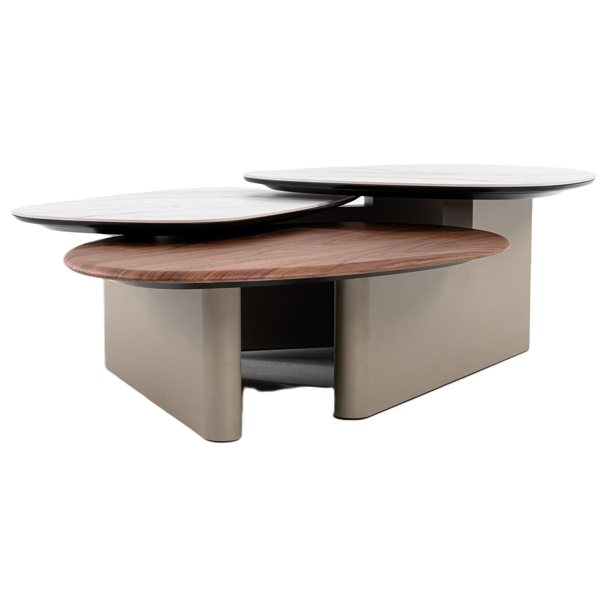 Modrest Robson - Modern Ceramic + Walnut Coffee Table