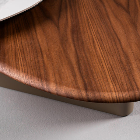 Modrest Robson - Modern Ceramic + Walnut Coffee Table