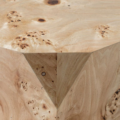 Modrest July - Modern Mapa Burl Round Coffee Table - sold by Home Elegance USA