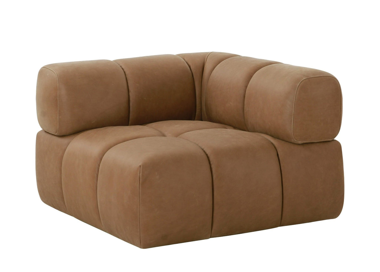 Divani Casa Everest - Modern Brown Leather Modular Corner Sectional Seat | Home Elegance USA