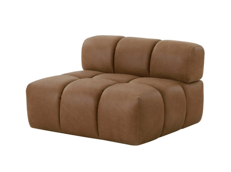 Divani Casa Everest - Modern Brown Leather Modular Armless Sectional Seat - VGOD - ZW - 23118 - ARM - Home Elegance USA - 1