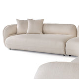 Divani Casa Drayton - Modern Off-White Fabric Sectional Sofa