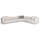 Divani Casa Drayton - Modern Off-White Fabric Sectional Sofa
