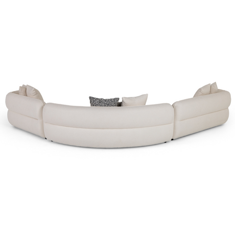 Divani Casa Drayton - Modern Off-White Fabric Sectional Sofa