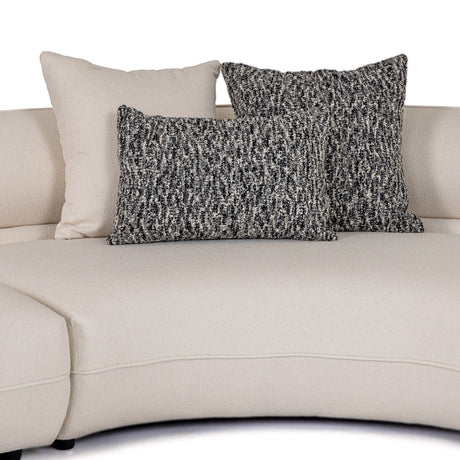 Divani Casa Drayton - Modern Off-White Fabric Sectional Sofa